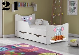 Кровать с матрасом и ящиком SMB Medium 21, 160x80 см цена и информация | Детские кровати | 220.lv