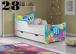 Кровать с матрасом и ящиком SMB Small 28, 140x70 см цена и информация | Детские кровати | 220.lv