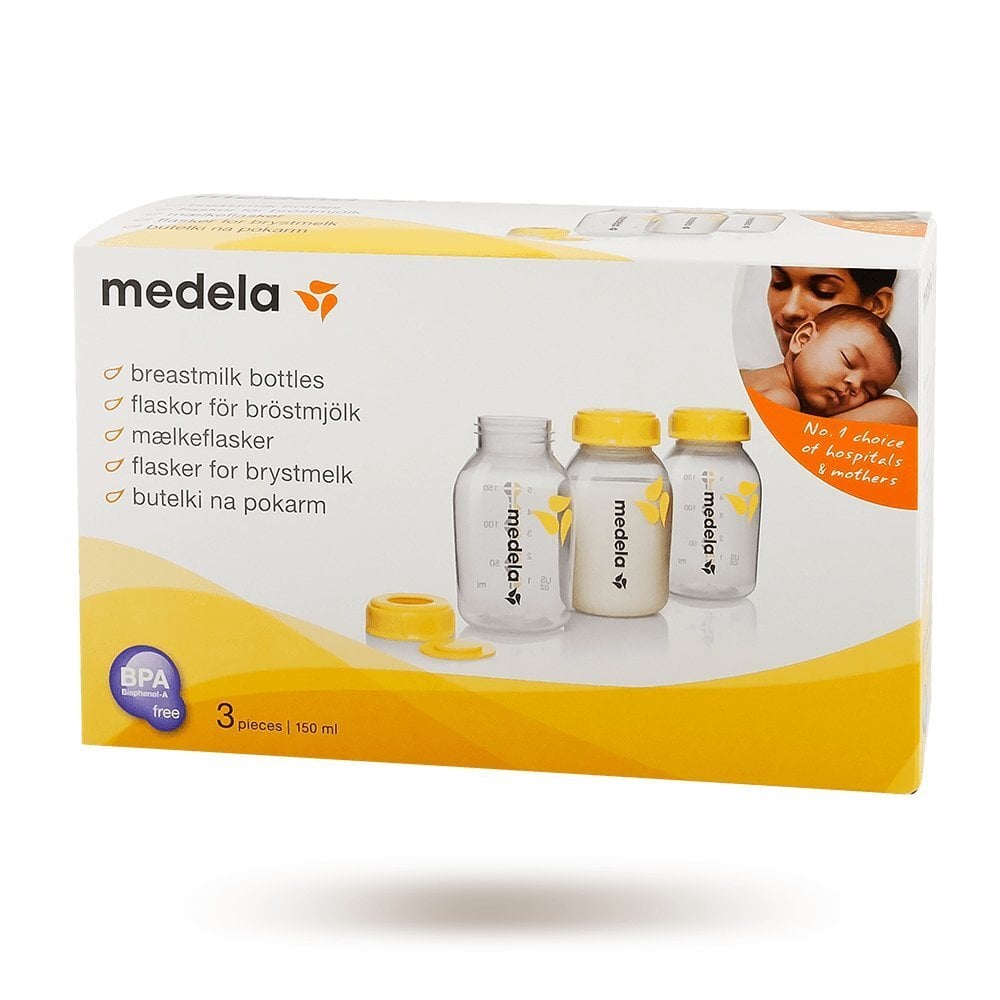 Medela Piena pudelīšu komplekts, 150 ml, 3 gab. цена и информация | Bērnu pudelītes un to aksesuāri | 220.lv