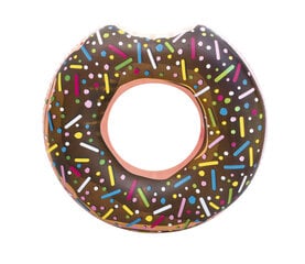 Piepūšams riņķis Bestway Donut Ring, 107 cm, rozā/brūns cena un informācija | Piepūšamās rotaļlietas un pludmales preces | 220.lv