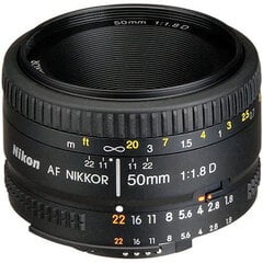 Nikon AF Nikkor 50mm f/1.8D цена и информация | Nikon Мобильные телефоны, Фото и Видео | 220.lv