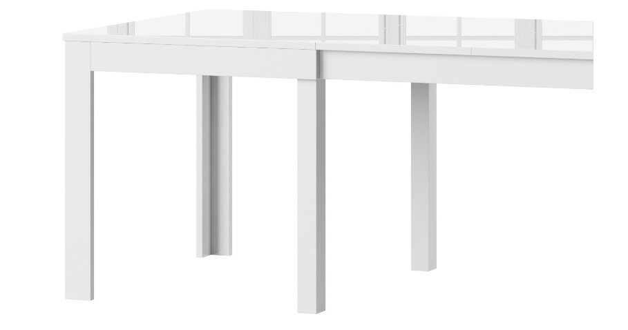 Izvelkams galds Wenus, balts spīdīgs cena un informācija | Virtuves galdi, ēdamgaldi | 220.lv