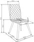 2 krēslu komplekts Halmar K282, smilšu krāsā цена и информация | Virtuves un ēdamistabas krēsli | 220.lv