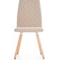2 krēslu komplekts Halmar K282, smilšu krāsā cena un informācija | Virtuves un ēdamistabas krēsli | 220.lv