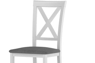 2 ēdamistabas krēslu komplekts Alice 101, balts/pelēks cena un informācija | Virtuves un ēdamistabas krēsli | 220.lv