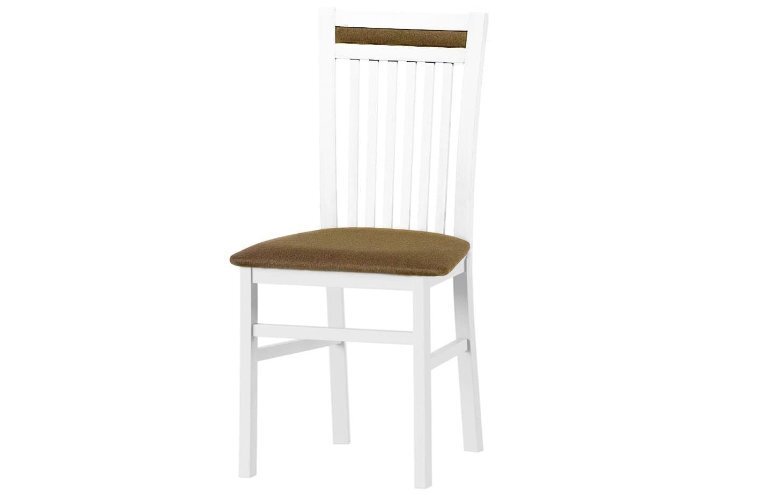 2 krēslu komplekts Mars 131, balta/brūna cena un informācija | Virtuves un ēdamistabas krēsli | 220.lv