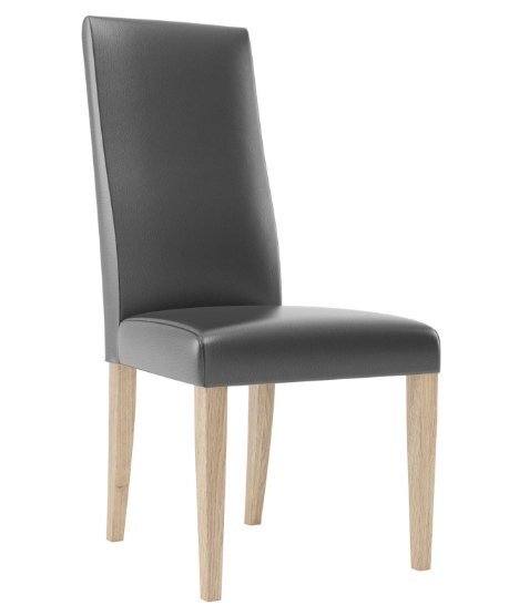 2 krēslu komplekts Kama 101, krāsa melna / ozola krāsa cena un informācija | Virtuves un ēdamistabas krēsli | 220.lv