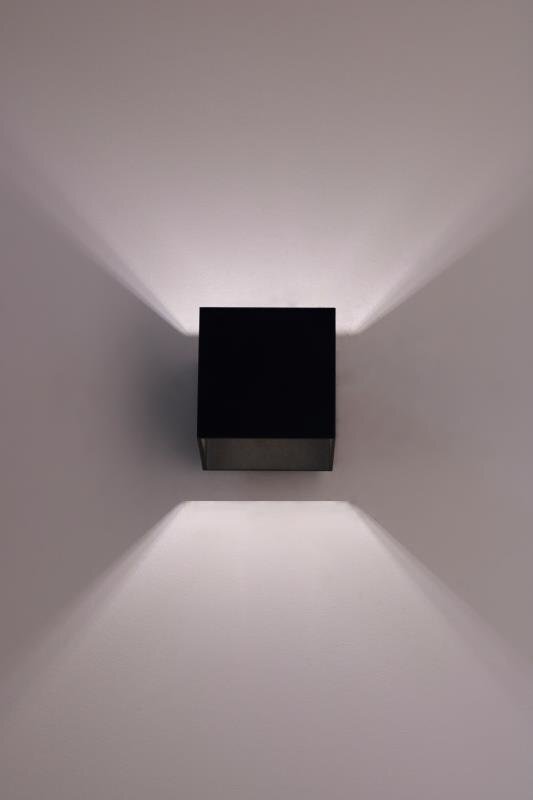 Lampa Lampex Quado A Black cena un informācija | Sienas lampas | 220.lv