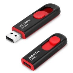 USB Atmiņas karte A-DATA Classic C008 64GB Black+Red (Melns+Sarkans) USB cena un informācija | ADATA Datortehnika | 220.lv
