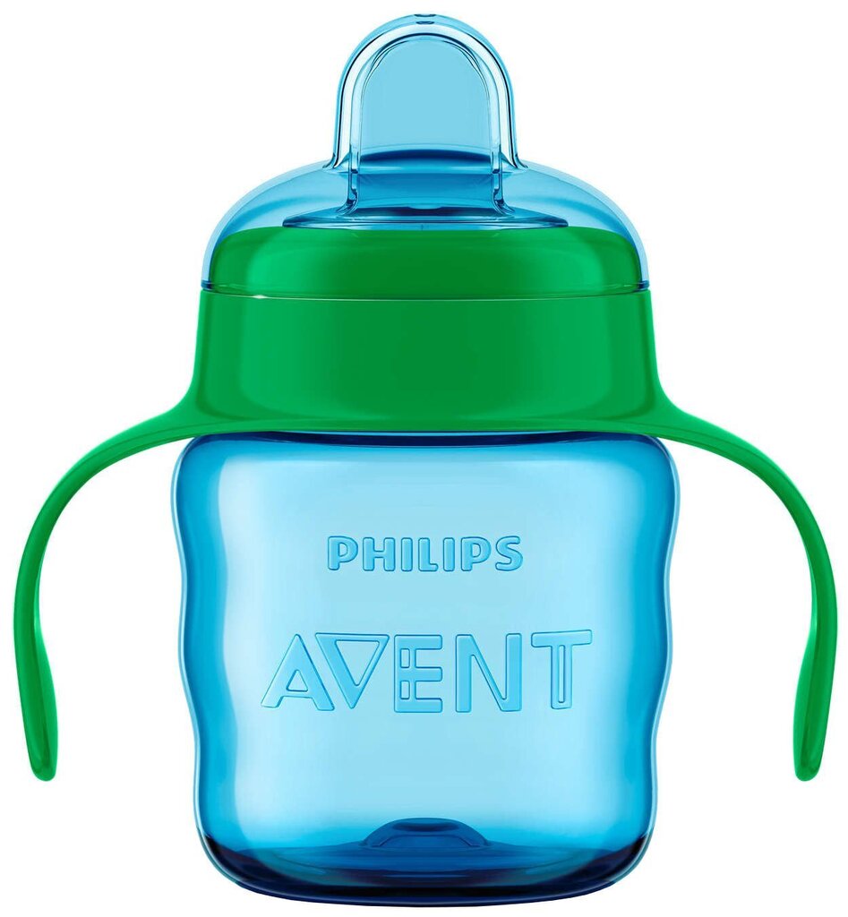 Neizlīstošā krūze ar silikona snīpi Philips Avent Premium 200 ml, SCF551/05, zila цена и информация | Bērnu pudelītes un to aksesuāri | 220.lv