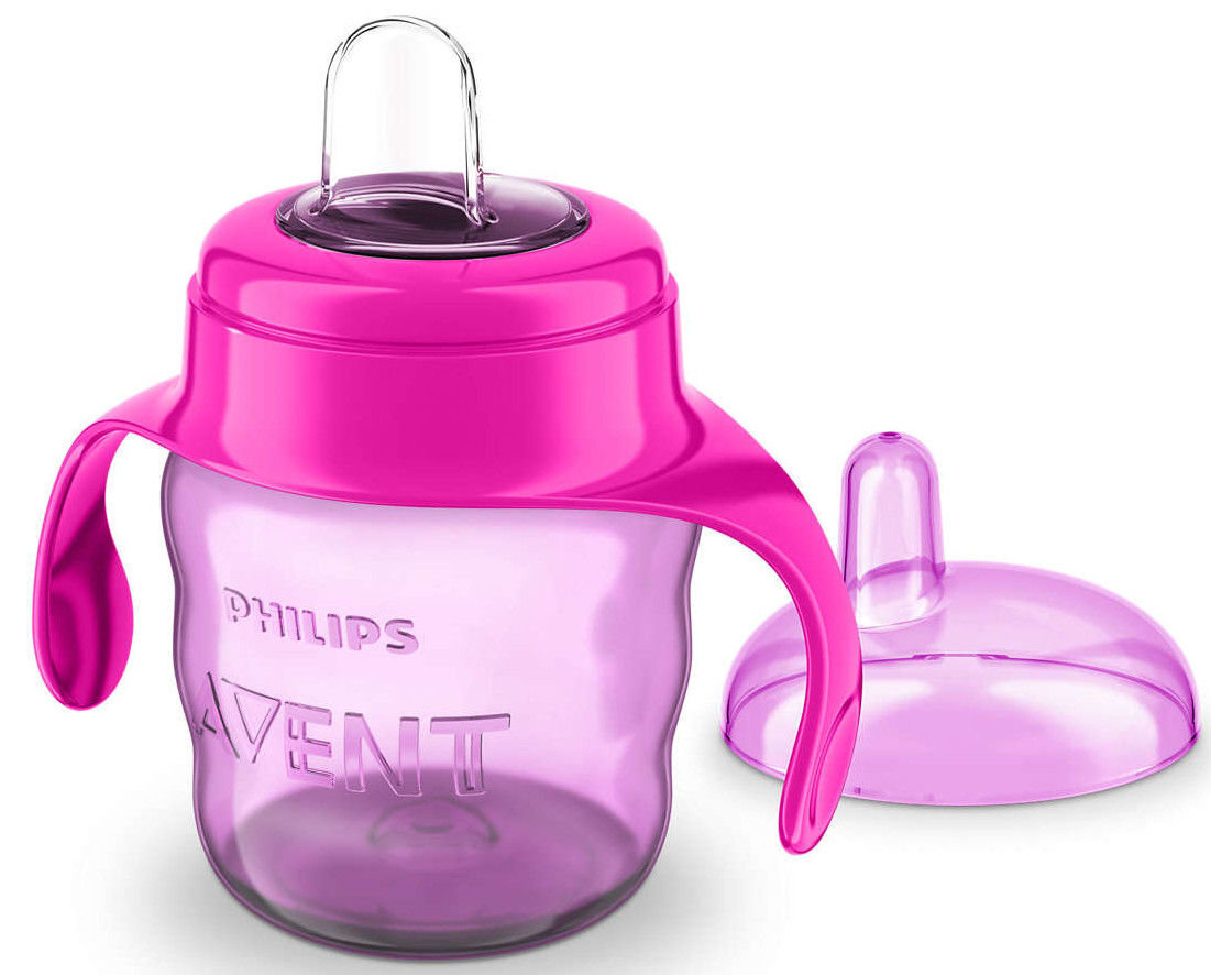 Neizlīstošā krūze ar silikona snīpi Philips Avent Premium 200 ml, SCF551/03, rozā цена и информация | Bērnu pudelītes un to aksesuāri | 220.lv