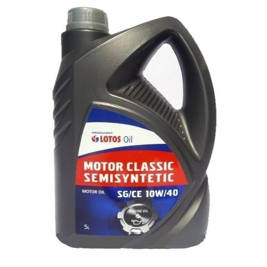 Lotos Motor Classic pussintētiskā motoreļļa 10W-40 SG/CE, 5L cena un informācija | Motoreļļas | 220.lv