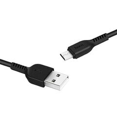 Micro USB vads Hoco X20 USB A / USB B MICRO, 3.0m lādēšanas datu kabelis USB 2.0, melns цена и информация | Кабели для телефонов | 220.lv