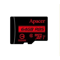 "apacer secure digital card v10, 64gb, micro sdxc, ap64gmcsx10u5-r, uhs-i u1 (class 10), с адаптером цена и информация | Карты памяти для мобильных телефонов | 220.lv