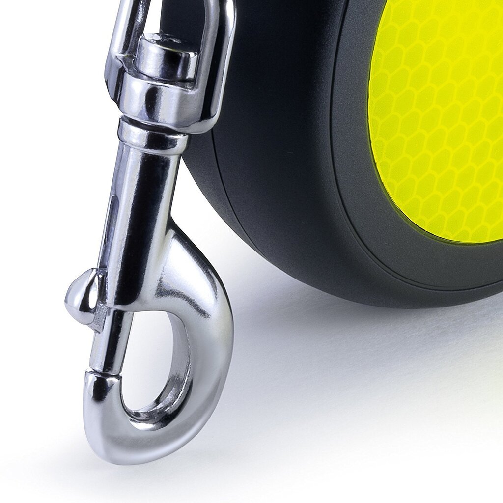 Flexi automātiskā pavada Neon New Classic XS, dzeltena, 3 m cena un informācija | Suņu pavadas | 220.lv