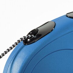 Flexi automātiskā pavada New Classic S, zila, 8 m cena un informācija | Suņu pavadas | 220.lv