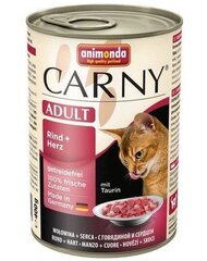 Консервы для кошек Animonda Carny Adult с говядиной и сердечками 400 г цена и информация | Консервы для котов | 220.lv