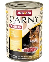 Konservi kaķiem Animonda Carny Senior ar liellopa gaļu, vistu un sieru 400 g cena un informācija | Konservi kaķiem | 220.lv