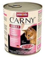 Konservi kaķiem Animonda Carny Adult ar liellopa gaļu, tītaru un garnelēm 800g cena un informācija | Konservi kaķiem | 220.lv