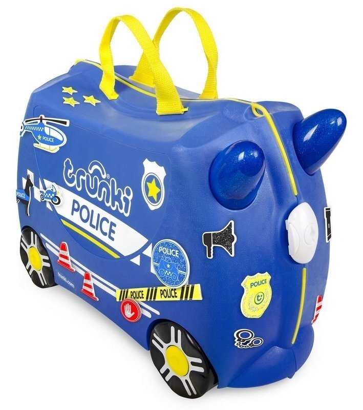 Bērnu čemodāns Trunki Percy Police car цена и информация | Koferi, ceļojumu somas | 220.lv