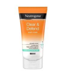 Mazgāšanas līdzeklis Neutrogena 2in1 Visibly Clear Spot Proofing (2in1 Wash Mask), 150 ml cena un informācija | Sejas ādas kopšana | 220.lv