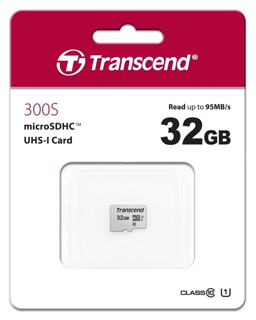 MEMORY MICRO SDHC 32GB/CLASS10 TS32GUSD300S TRANSCEND cena un informācija | Atmiņas kartes mobilajiem telefoniem | 220.lv