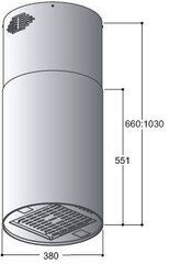 Вытяжка Fabita IS CILINDRO A цена и информация | Вытяжки на кухню | 220.lv