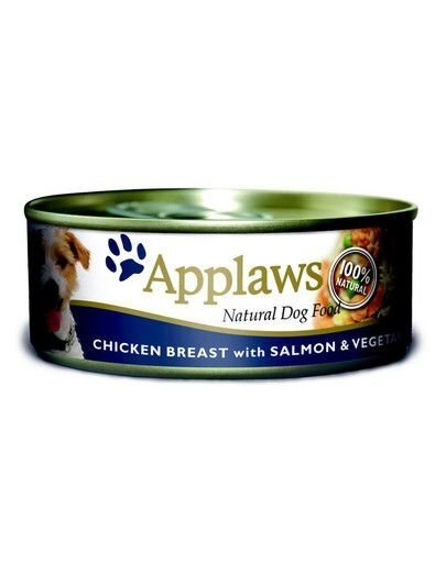 Applaws chicken breast with salmon & vegetables konservas 156g suņiem 3034ne-a cena un informācija | Konservi suņiem | 220.lv