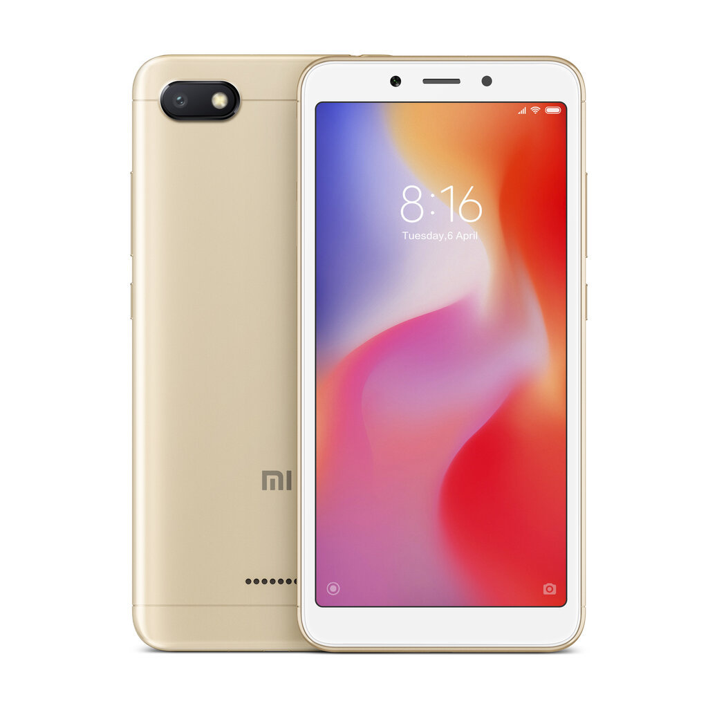 Xiaomi Redmi 6A, 32 GB, Zeltains cena un informācija | Mobilie telefoni | 220.lv