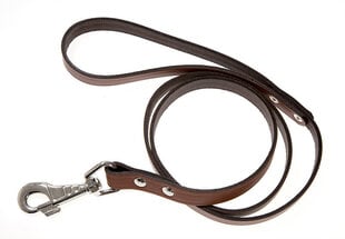 Amibelle поводок кожаный коричневый, ширина 1,4 см, длина 120 см. цена и информация | Поводки для собак | 220.lv