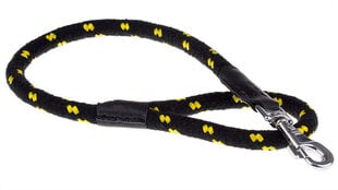 Поводок короткий Amibelle, черный с желтыми элементами, 65 см цена и информация | Поводки для собак | 220.lv