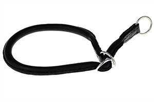 Amibelle ādas kaklasiksna, melna, 58 cm cena un informācija | Apkakles, siksnas suņiem | 220.lv