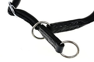 Amibelle ādas kaklasiksna, melna, 58 cm цена и информация | Apkakles, siksnas suņiem | 220.lv