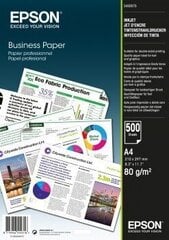 Epson Business Paper 500 sheets Printer, White, A4, 80 g цена и информация | Тетради и бумажные товары | 220.lv