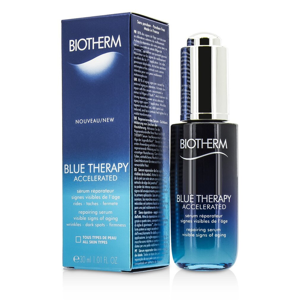 Pret novecošanas serums Blue Therapy Biotherm (30 ml) cena un informācija | Serumi sejai, eļļas | 220.lv