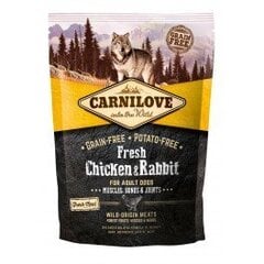 Корм для взрослых собак Carni Love Fresh Chicken&Rabbit, 1,5 кг цена и информация | Сухой корм для собак | 220.lv