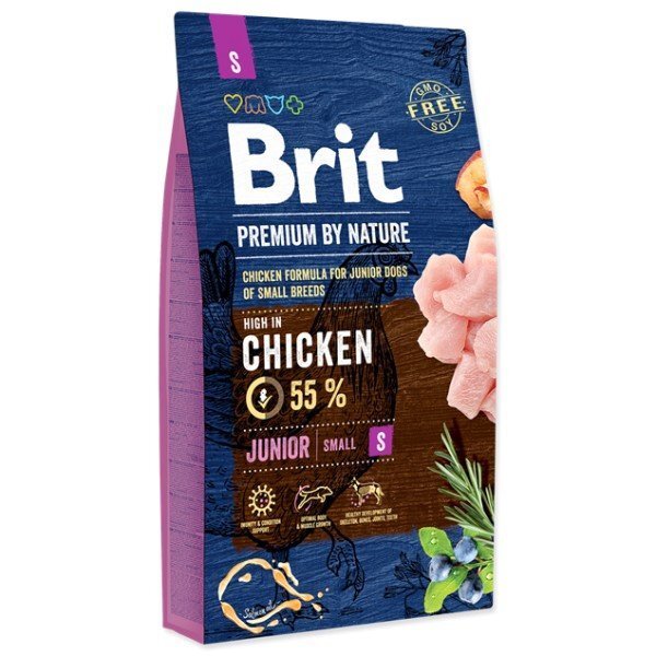 Brit Premium S Junior 1 Kg цена и информация | Sausā barība suņiem | 220.lv
