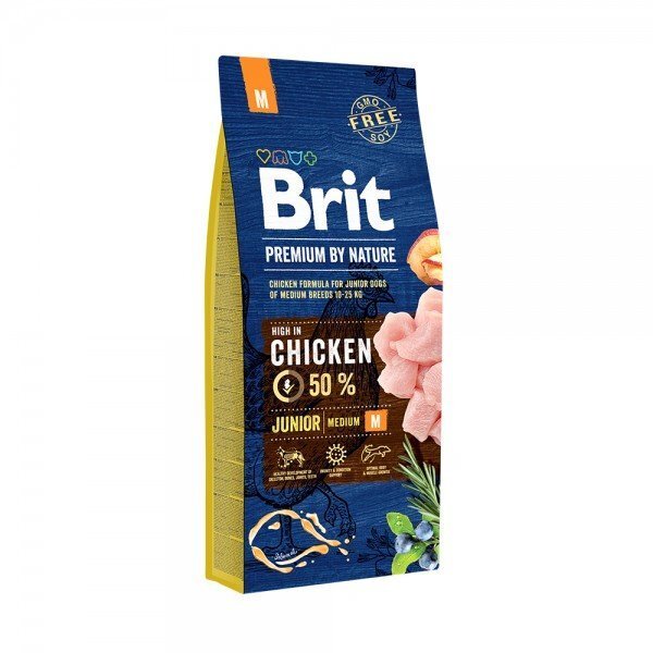 Brit Premium Nature Junior Medium 15kg Suņiem цена и информация | Sausā barība suņiem | 220.lv