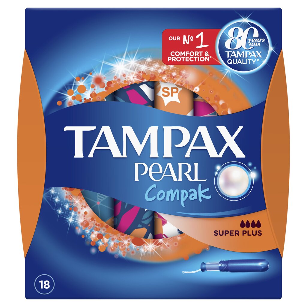 Tamponi TAMPAX Compak Pearl SP.18 gab цена и информация | Tamponi, higiēniskās paketes, ieliktnīši | 220.lv