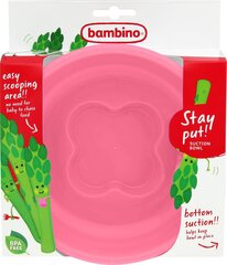 Миска с резиновой основой Bambino Stay put, 6+ мес., розовая цена и информация | Детская посуда, контейнеры для молока и еды | 220.lv