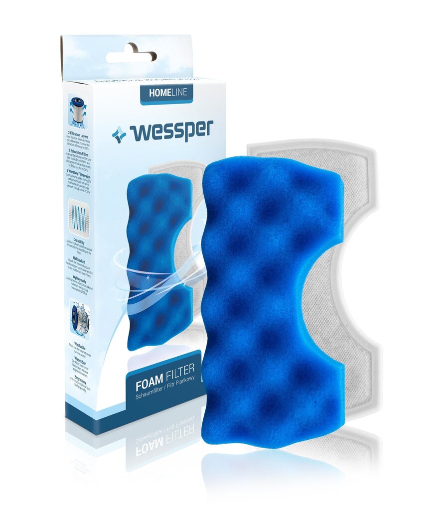 Wessper FoamFilter, 1 gab. cena un informācija | Putekļu sūcēju piederumi | 220.lv