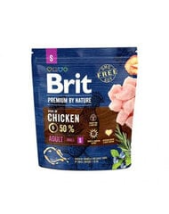Brit Premium by Nature Adult S pilnvērtīga barība pieaugušiem suņiem 1kg cena un informācija | Sausā barība suņiem | 220.lv