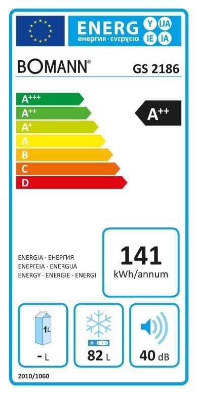 Bomann GS2186W цена и информация | Saldētavas  | 220.lv