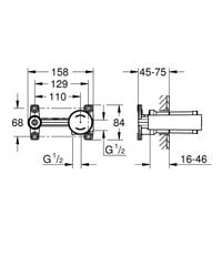 Grohe universālā priekšējā daļa jaucējkrānam 23571000 cena un informācija | Jaucējkrāni | 220.lv