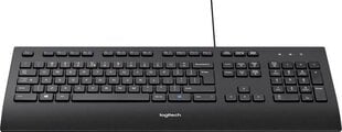 Проводная клавиатура Logitech K280E (DE), черная цена и информация | Клавиатуры | 220.lv