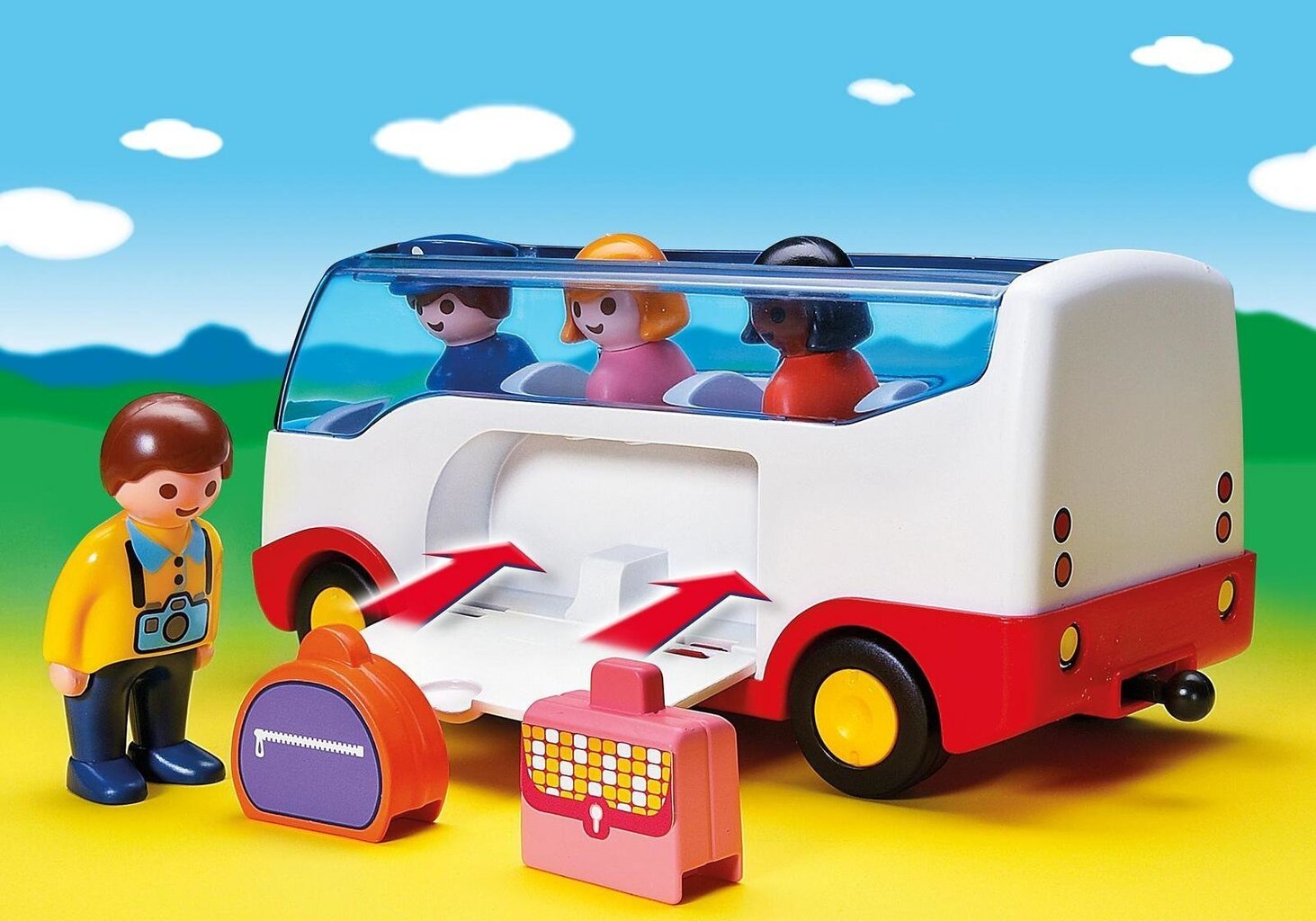 6773 PLAYMOBIL® 1.2.3 Lidostas autobuss cena un informācija | Konstruktori | 220.lv