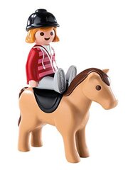 6973 PLAYMOBIL® 1.2.3 Наездник с лошадью цена и информация | Конструкторы и кубики | 220.lv