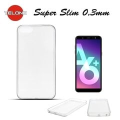Telone Ultra Slim 0.3mm Back Case Samsung Galaxy A6+ (2018) super plāns telefona apvalks Caurspīdīgs cena un informācija | Telefonu vāciņi, maciņi | 220.lv