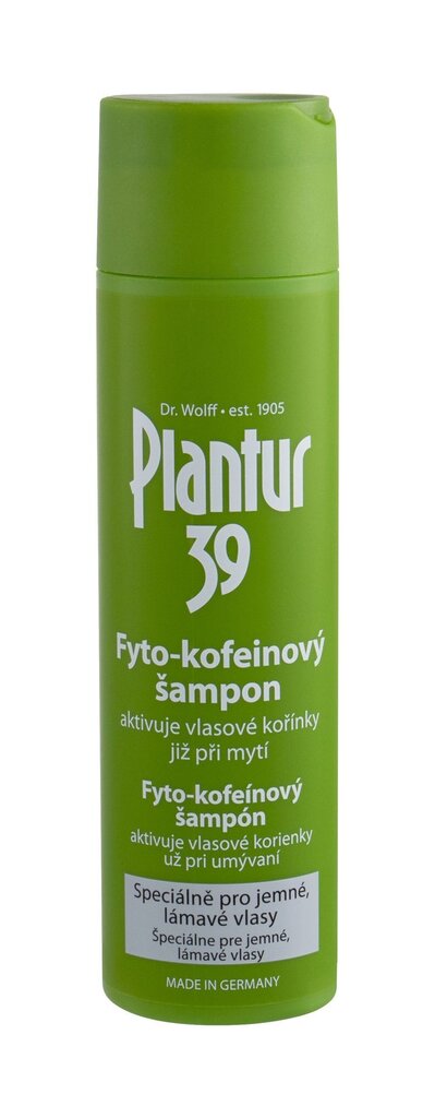 Šampūns plāniem matiem Plantur 39 Phyto-Coffein 250 ml cena un informācija | Šampūni | 220.lv