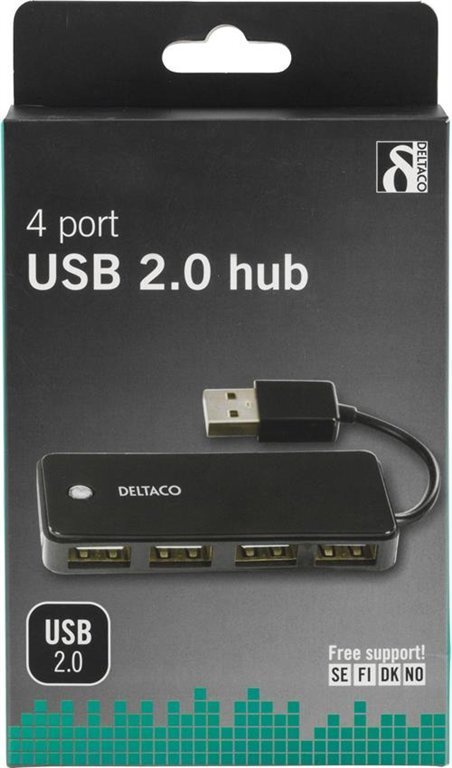 Deltaco UH-480 cena un informācija | Adapteri un USB centrmezgli | 220.lv